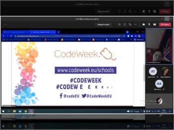 Заедница за учење во ООУ Крсте Мисирков за време на Code Week Online 01-11-2021 - слика 2