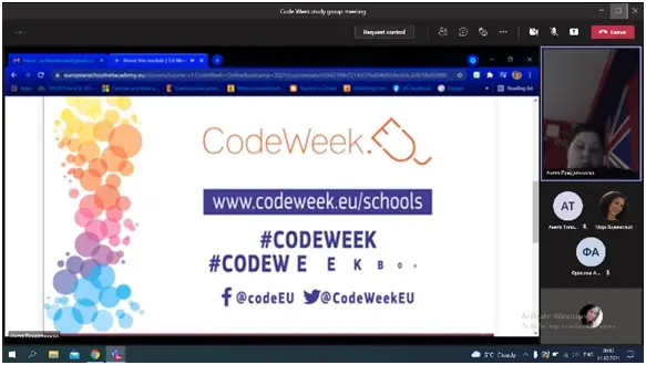 Zaednica za uchenje vo OOU Krste Misirkov za vreme na Code Week Online 2
