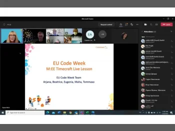Uchestvo vo EU CodeWeek M:EE Timecraft Live Lesson 1