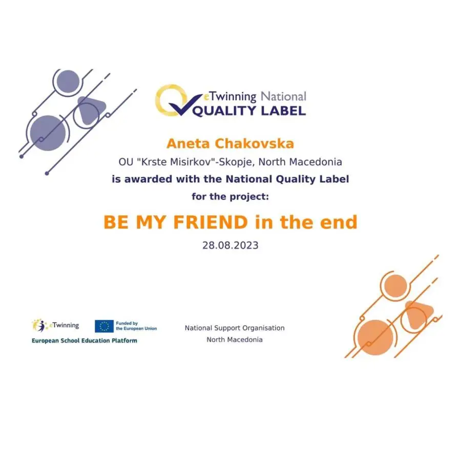 ETwinning Quality Label 1
